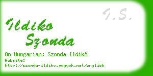 ildiko szonda business card